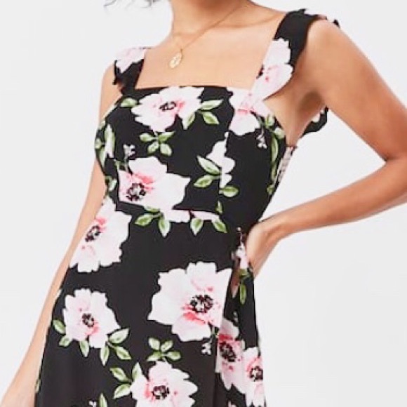 Floral Open Back cutout Maxi - Picture 2 of 6